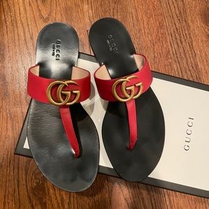 SOLD: Gucci Marmont Thong Sandal